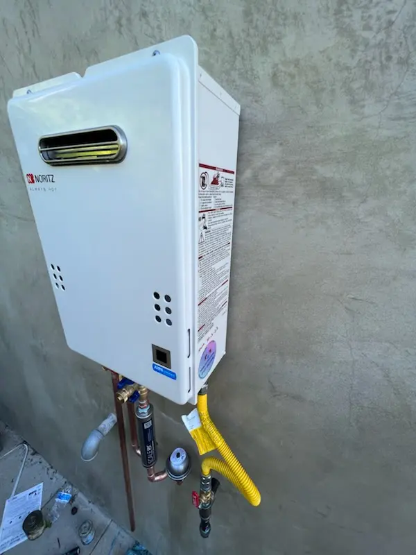 Tankless water heater installation for Beckett Ridge homes